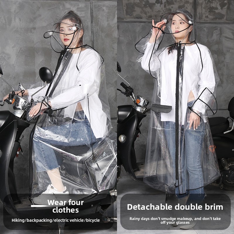 Transparent EVA Rain Poncho Ho - Cycling Commute Rain incelemesi ve fiyatı