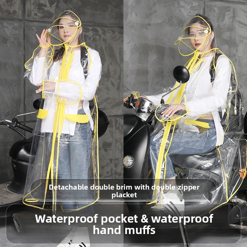 Transparent EVA Rain Poncho Ho - Cycling Commute Rain incelemesi ve fiyatı