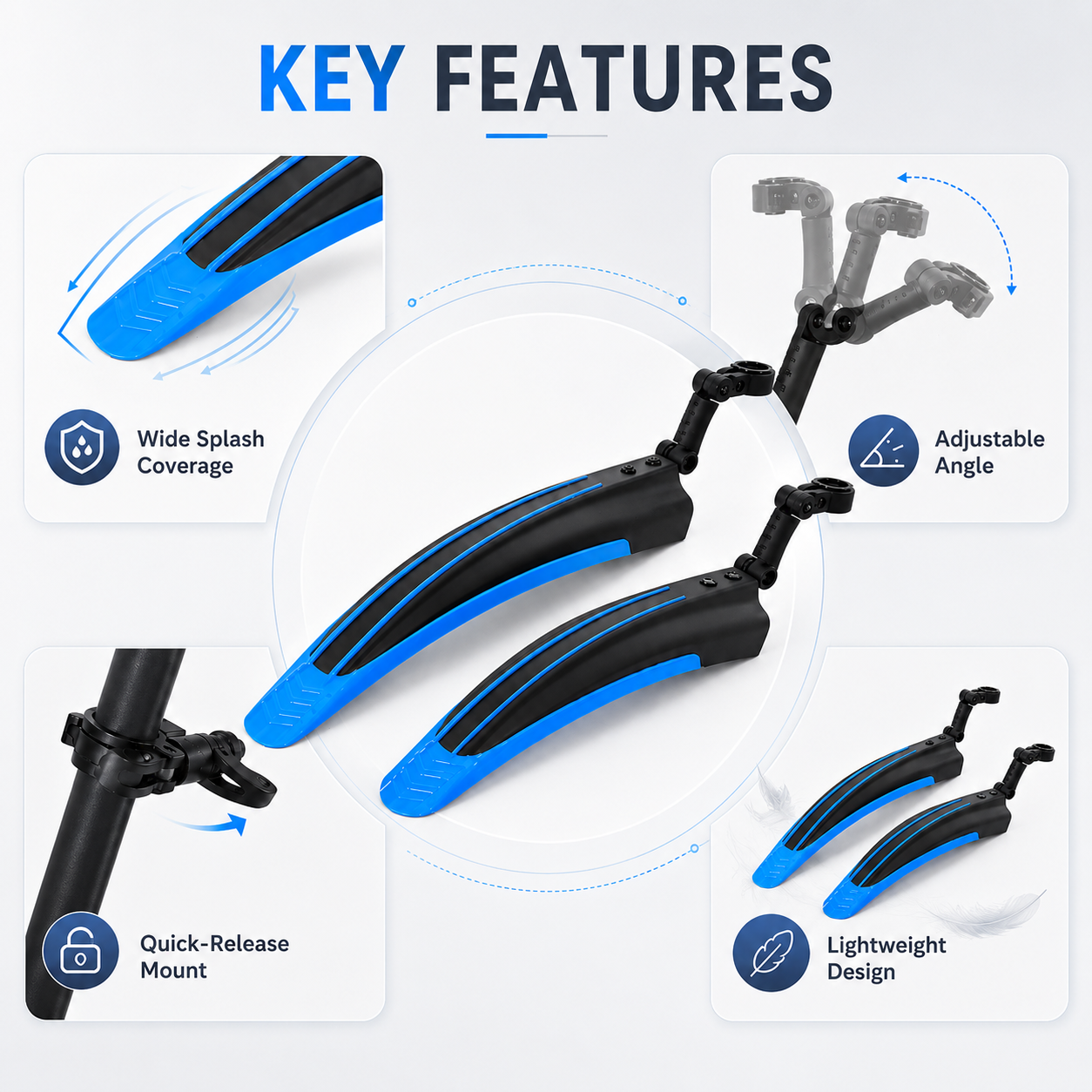 PINMOAP 2PCS Bicycle Mudguard  - Cycling Commute Rain incelemesi ve fiyatı