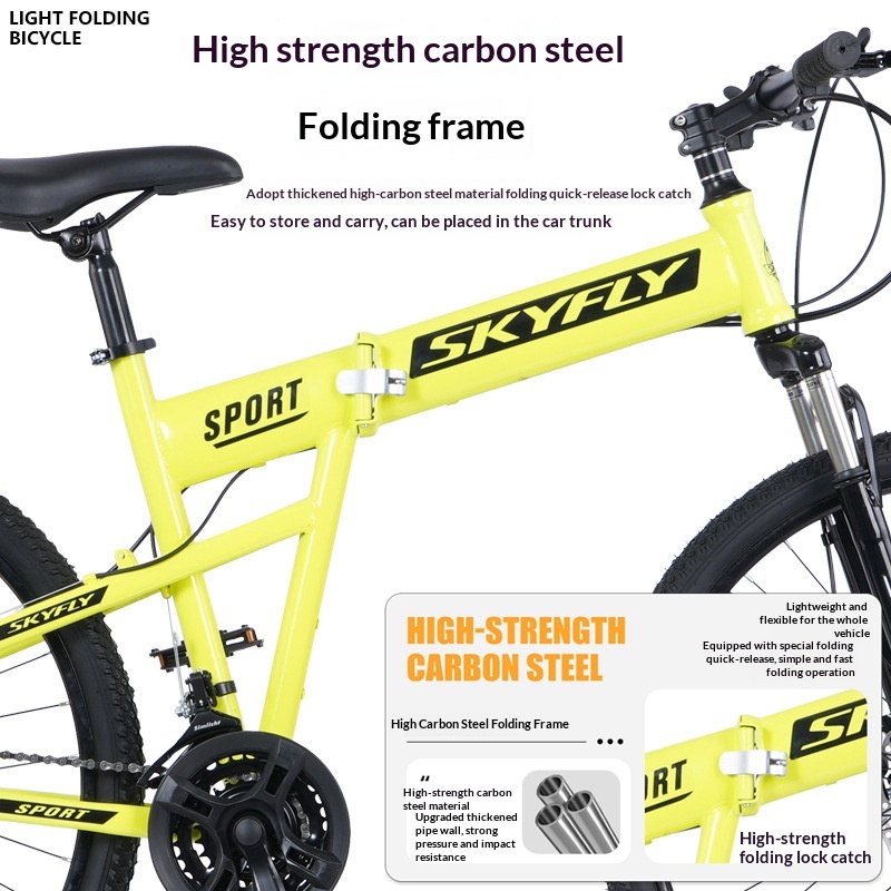 Folding Mountain Bike Portable - Cycling Commute Speed incelemesi ve fiyatı