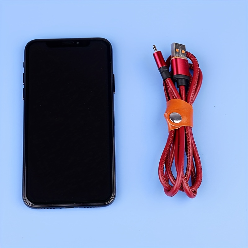 2/5/10pcs random color PU Leat - Cable Lock Flexible incelemesi ve fiyatı