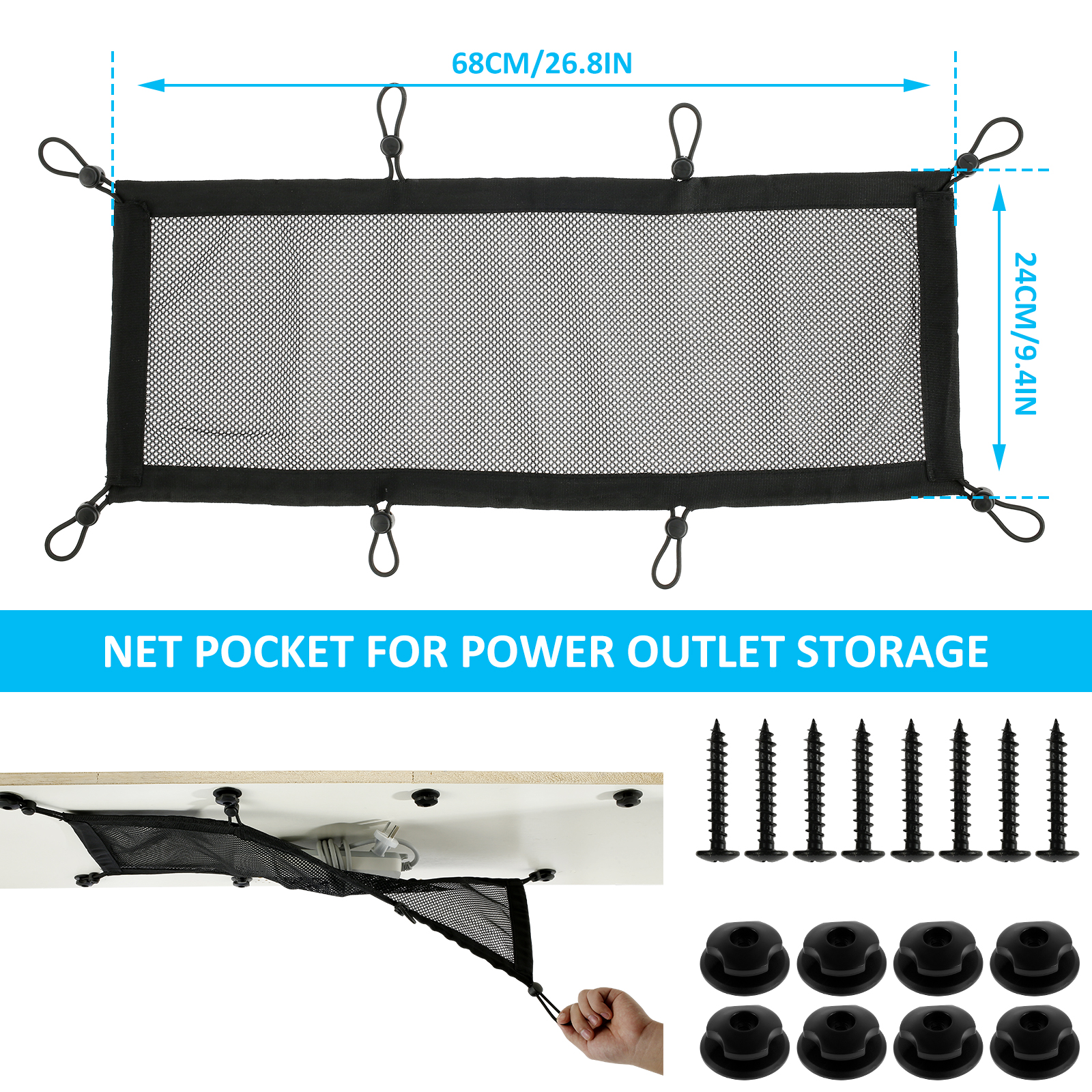 Cable Management Net Large Cap - Cable Lock Flexible incelemesi ve fiyatı