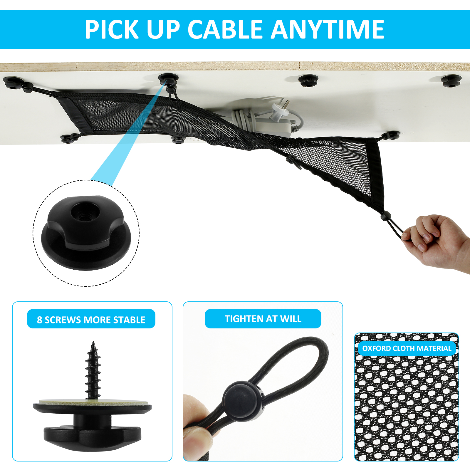 Cable Management Net Large Cap - Cable Lock Flexible incelemesi ve fiyatı