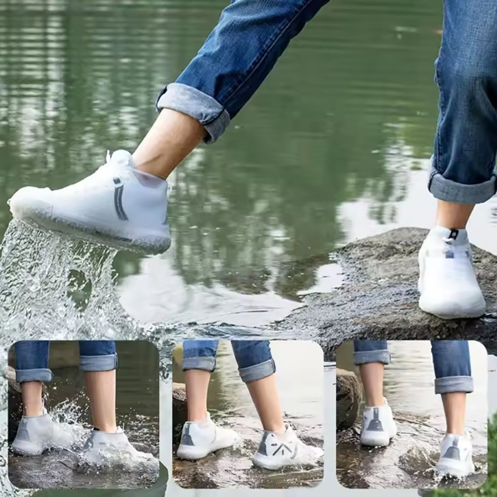 1 Pair Reusable Rubber Rain Bo - Cycling Commute Rain incelemesi ve fiyatı