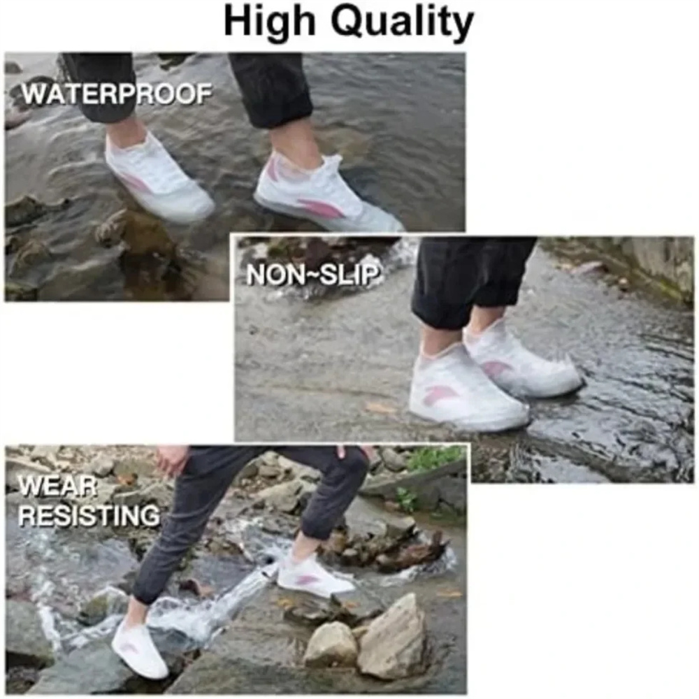 1 Pair Reusable Rubber Rain Bo - Cycling Commute Rain incelemesi ve fiyatı