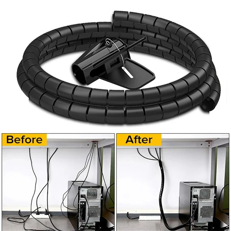 1/2pcs 2M Cable Tube Clip Cabl - Cable Lock Flexible incelemesi ve fiyatı
