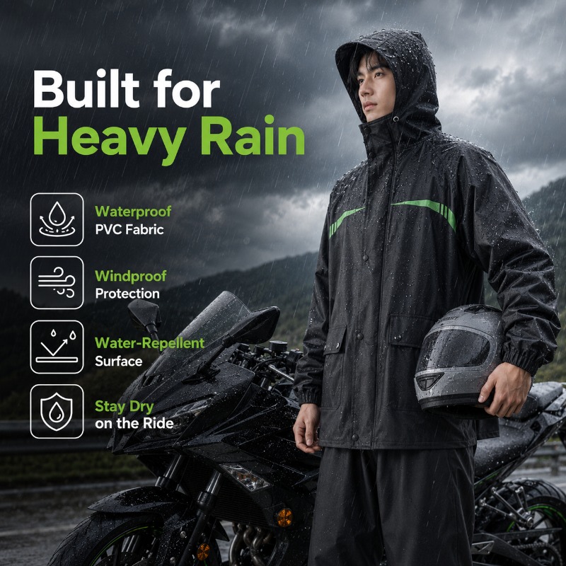 Unisex 2-Piece Waterproof Cycl - Cycling Commute Rain incelemesi ve fiyatı