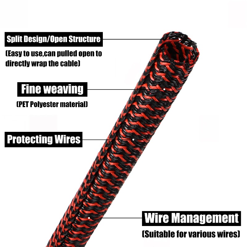 3/5/10m PET Cable Sleeve Self- - Cable Lock Flexible incelemesi ve fiyatı